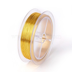 Copper Wire for Jewelry Making, with Spool, Golden, 24 Gauge, 0.5mm, about 60m/roll(CWIR-WH0003-01G)