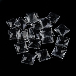 Transparent Glass Square Cabochons, Clear, 30x30x7mm(X-GGLA-A001-30mm)