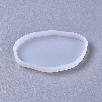 Silicone Molds, Resin Casting Molds, For UV Resin, Epoxy Resin Jewelry Making, Oval, White, 97x55x10mm