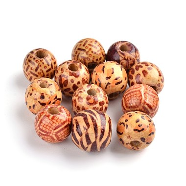16mm Mixed Color Round Wood Beads