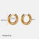 Stainless Steel Simple Fashion Circle Earrings for Daily Wear(VI3249-1)-1