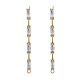 Brass Clear Cubic Zirconia Stud Earring Findings(KK-N232-13-NF)-2