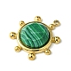 placage ionique (ip) 304 pendentifs en malachite synthétique à facettes en acier inoxydable(FIND-Z028-39C)-2