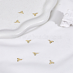 8Pcs Brass Charms, Fishtail, Real 18K Gold Plated, 9.7x9x3mm, Hole: 1.5x3mm(KK-LP0004-15)