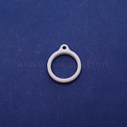 Silicone Pendant, for Electronic stylus & Lighter Making, Ring, White, 29x24.5x7mm, Hole: 3mm, 20.5mm inner diameter(SIL-WH0001-07E)