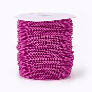 Iron Ball Chains, Soldered, with Spool, Electrophoresis, Deep Pink, 1.5mm, about 100yards/roll(91.44m/roll)(CH-F002A-09)