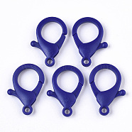 Plastic Lobster Claw Clasps, Royal Blue, 35x24.5x6mm, Hole: 3mm(X-KY-ZX002-06)