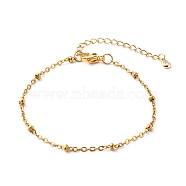304 Stainless Steel Satellite Chain Bracelet, Golden, 7-1/2 inch(19cm)(BJEW-JB06523-02)