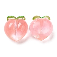 Semi-stereoscopic Transparent Resin Cabochons, Fruit, Peach, 18x17x13mm(RESI-G072-01A)