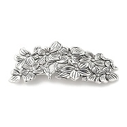 Alloy Retro Hair Barrettes, Hair Accessories for Women & Girls, Flower, Antique Silver, 99.5x40x12.5mm(AJEW-K048-12AS)