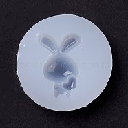 Rabbit DIY Food Grade Silicone Molds, Resin Casting Molds, For UV Resin, Epoxy Resin Jewelry Making, White, 38.5x8mm, Inner Diameter: 21x17mm(DIY-C035-07)