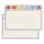 Felt Bead Design Boards, Rectangle, Silver, 21.1x29.5x0.8cm(TOOL-WH0002-64)