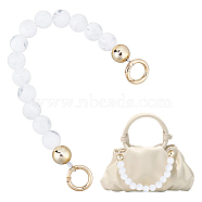 Resin Bag Handles, with Alloy Spring Gate Rings, for Bag Straps Replacement Accessories, White, 31.5cm(FIND-WH0068-31)