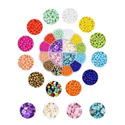 DIY Jewelry Making Kits, Including Round Opaque Colours & Baking Paint Glass Seed Beads, Chip Dyed Freshwater Shell Beads, Mixed Color, Beads: 2540pcs/box(DIY-YW0003-39)