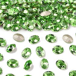 Preciosa&reg MAXIMA Crystal Fancy Stones, Czech Crystal, 435 12 601 Oval, Dura Foiling, 50520 Peridot, 8x6mm(Y-PRC-FF8-50520)