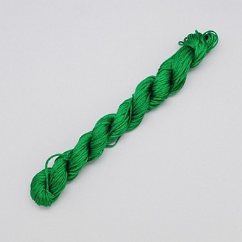 10M Nylon Jewelry Thread, Nylon Cord for Custom Woven Bracelets Making, Green, 2mm