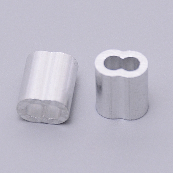 DIN6063 Aluminum Slide Charms/Slider Beads, for Leather Cord Bracelets Making, Platinum, 12x10x6.5mm, Hole: 2.9x6.8mm