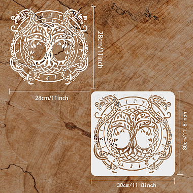 PET Hollow Out Drawing Painting Stencils(DIY-WH0391-0311)-2
