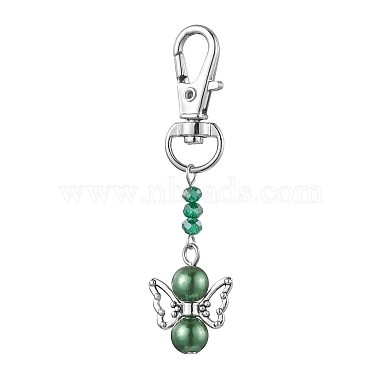 Angel ABS Plastic Imitation Pearl Pendant Decooration(HJEW-JM01942)-4