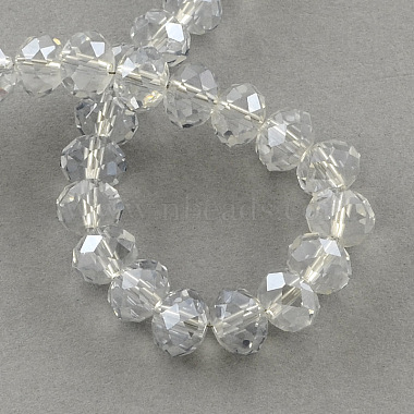 4mm Gainsboro Abacus Electroplate Glass Beads