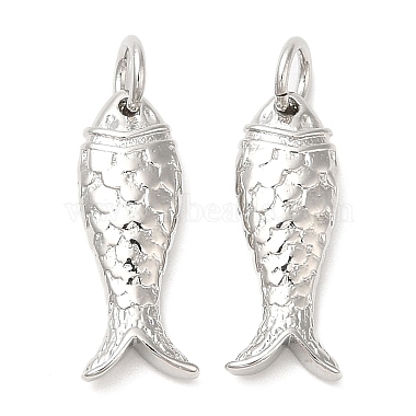 Platinum Fish Brass Pendants