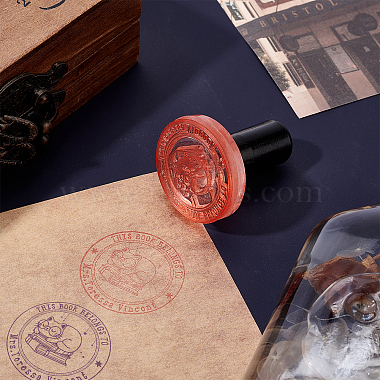 Globleland tampon en caoutchouc acrylique personnalisé sceau de timbre vintage tampons acryliques clairs personnalisés avec poignée en plastique pour bricolage scrapbooking fabrication de cartes d'enveloppe(AJEW-GL0001-27)-4