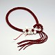 Flower Glass Beaded Lariat Necklaces(NJEW-P102-37A)-1