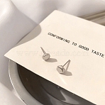 Alloy Earrings for Women, with 925 Sterling Silver Pin, Hexagon, 14.5mm(FS-WG98937-94)