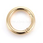 Zinc Alloy Key Clasps, Spring Gate Rings, O Rings, Light Gold, 35x4.5mm, Inner Diameter: 25mm(PALLOY-WH0056-04LG)