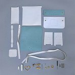 DIY PU Leather Braided Women's Crossbody Handbag Making Kits, including Fabrics, Crossbody Strap, Screw, Screwdriver, Magnetic Clasps, Thread, Needle, WhiteSmoke(DIY-WH0349-209B)