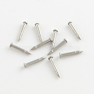 304 Stainless Steel Tie Tacks Lapel Pin Brooch Findings, Stainless Steel Color, 8mm, Head: 2mm, Pin: 1mm(STAS-R065-48)