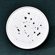 Twelve Constellations Plaster Coaster, with Obsidian Clips, Flat Round, Capricorn, 100mm(PW-WG28707-10)