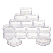Plastic Bead Containers, Cube, Clear, 3.5x3.5x1.8cm(CON-L006-09)