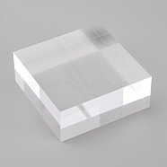 Acrylic Display Bases, Square, Clear, 100x100x38mm(AJEW-WH0002-76B)