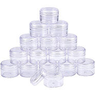Plastic Bead Containers, Seed Beads Containers, Column, Clear, 4.3x3.1cm, Capacity: 25ml, 16pcs/box(CON-BC0004-22A-43x31)