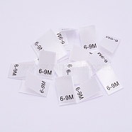 Baby Childen Clothing Size Labels, Woven Crafting Craft Labels, for Clothing Sewing, 6~9M, White, 50x13mm, 1000pcs/bag(FIND-WH0010-17F)