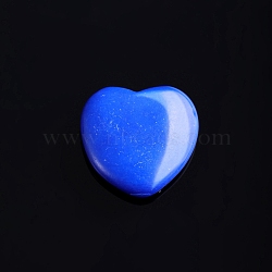 Synthetic Turquoise Love Heart Stone, Pocket Palm Stone for Reiki Balancing, Home Display Decorations, 20x20mm(PW-WG32553-02)