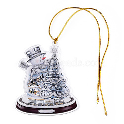 Acrylic Christmas Tree Pendant Decoration, for Christmas Party or Car Reflector Hanging Ornaments, Colorful, 192mm(HJEW-Q010-01A)