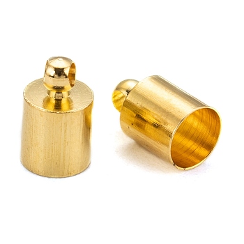 Brass Cord Ends, Golden, 10x6mm, Hole: 1.2mm, 5.5mm inner diameter