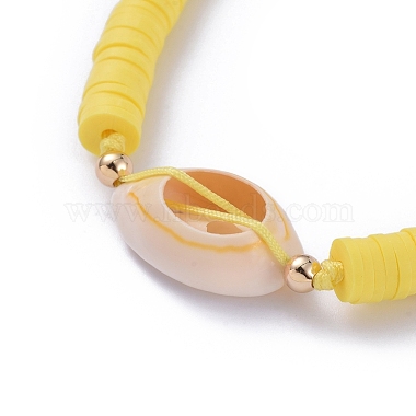 Handmade Polymer Clay Heishi Beads Braided Beaded Necklaces(NJEW-JN02724)-5
