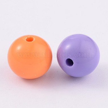 Perles acryliques de bubblegum trapu opaques(SACR-2425Y-M)-2
