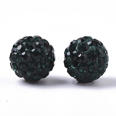Handmade Polymer Clay Rhinestone Beads(RB-T017-03-11)-2