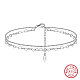 925 Sterling Silver Anklet(AJEW-Z039-04P)-1