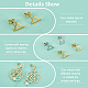 40Pcs 4 Style 201 Stainless Steel Stud Earring Findings with Hole(EJEW-DC0001-21)-4