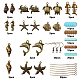 kits de fabrication de boucles d'oreilles sur le thème de l'océan rétro sunnyclue diy(DIY-SC0013-30)-2