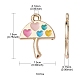 paraguas con colgantes de esmalte de aleación de corazón(ENAM-YW0003-30)-3
