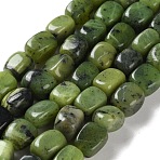Natural Canadian Jade Beads Strands, Cuboid, 7.5~11.5x5.5~9x5.5~9mm, Hole: 1mm, about 41~42pcs/strand, 14.96~15.83 inch(38~40.2cm)(X-G-P497-01D-01)
