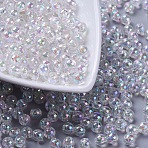 Eco-Friendly Transparent Acrylic Beads, Round, AB Color, Clear AB, 6mm, Hole: 1.5mm, about 4000pcs/500g(PL733-2)