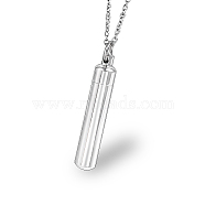 Stainless Steel Column Pendant Necklaces, Urn Ashes Necklaces, Stainless Steel Color, no size(UG4628-1)