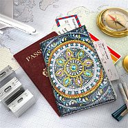 DIY Diamond Painting Passport Cover Kits, including Resin Rhinestones, Diamond Sticky Pen, Tray Plate and Glue Clay, Colorful, 140x200mm(DIAM-PW0010-39C)
